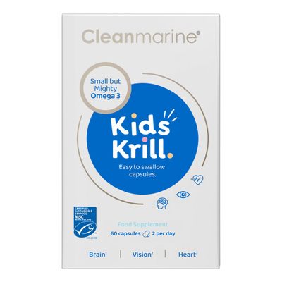 Cleanmarine for Kids Packed with A Potent Form of Omega 3 - Small But Powerful Fish Oil Capsules, 200mg Per Capsule 30/60 Servings 60 Capsules