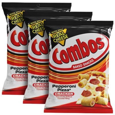 Combos Pepperoni Pizza Cracker Baked Snacks 6.30 Oz