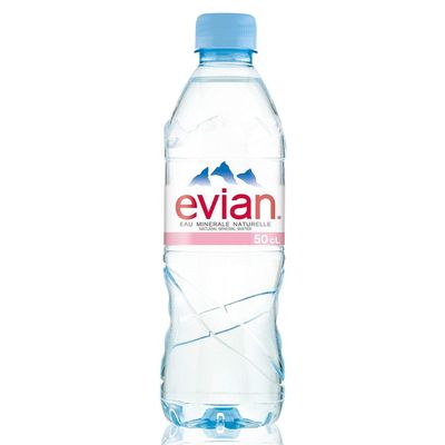 022071 - Evian (500ml) Natural Mineral Water Bottle Plastic (1 x Pack of 24 Water Bottles)