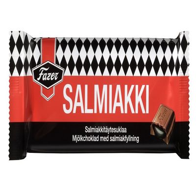 20 Bars x 100g (Box) of Fazer SALMIAKKI Finnish Traditional Milk Chocolate (Buy/Box/Wholesale/Bulk Sale/Price)