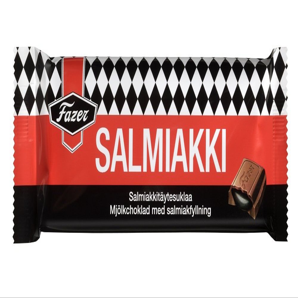 20 Bars x 100g (Box) of Fazer SALMIAKKI Finnish Traditional Milk Chocolate (Buy/Box/Wholesale/Bulk Sale/Price)