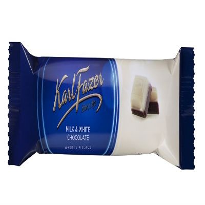 35 Bars x 38g (Box) of Karl Fazer Blue MILK & WHITE Chocolate (Buy/Box/Wholesale/Bulk Sale/Price)
