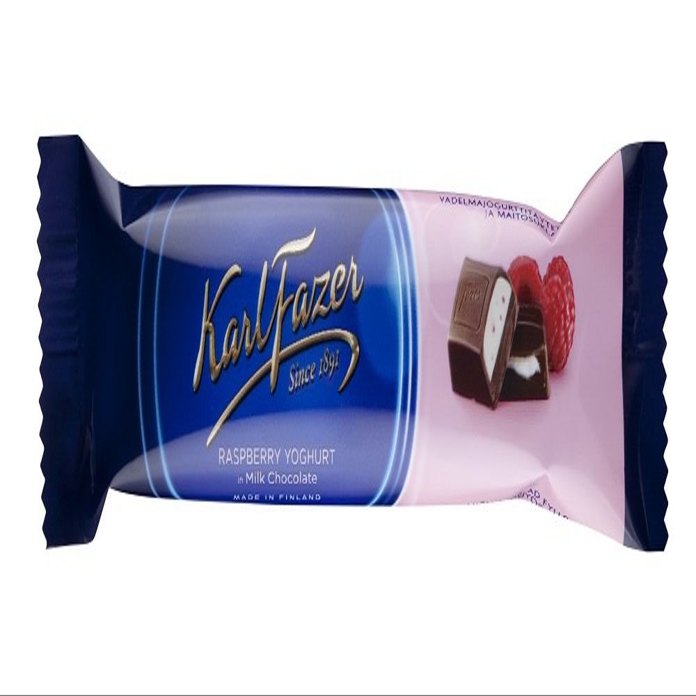 35 Bars x 37g (Box) of Karl Fazer Blue RASPBERRY YOGHURT in Finnish Milk Chocolate (Buy/Box/Wholesale/Bulk Sale/Price)