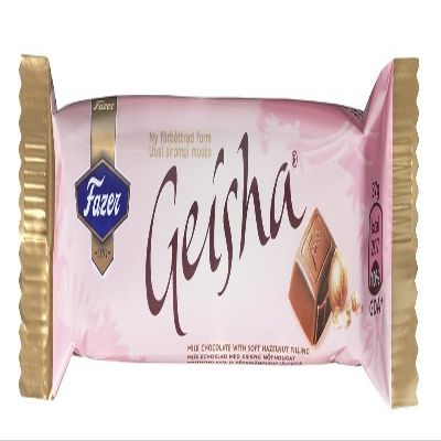 35 Bars x 37g (Box) of Fazer GEISHA Original Finnish Milk Chocolate with Soft Hazelnut (Buy/Box/Wholesale/Bulk Sale/Price)
