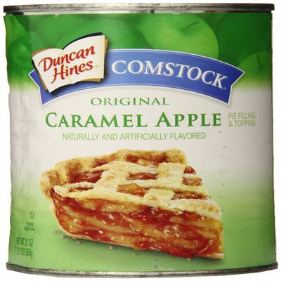 Comstock Caramel Apple Pie Filling & Topping 21oz Can (Pack of 4)