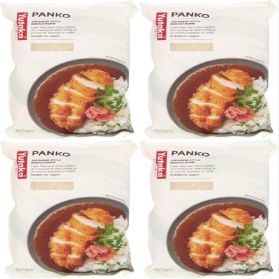Yutaka Panko Bread Crumbs 180 g (Pack of 4) | Vegan-Friendly Japanese-Style Panko | Light, Flaky Crumbs for Extra-Crispy Coating | Ideal for Katsu, Tempura, Croquettes & Toppings