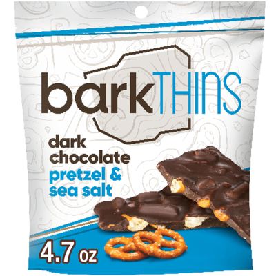 barkTHINS Snacking Dark Chocolate, Pretzel with Sea Salt, 4.7 Ounce