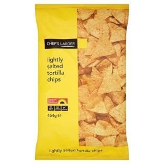 Chef's Larder Lightly Salted Tortilla Chips 454g x Case of 6