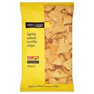 Chef's Larder Lightly Salted Tortilla Chips 454g x Case of 6