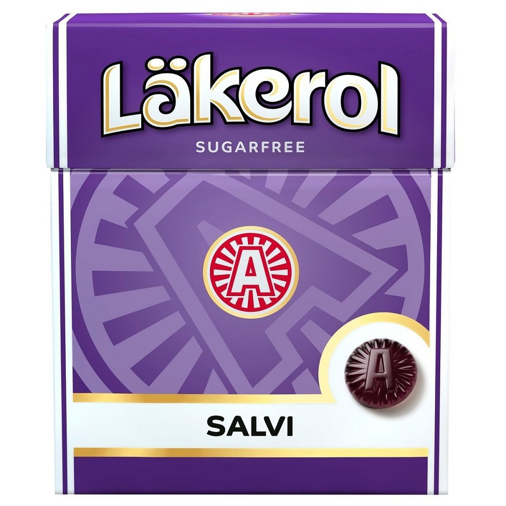4 Boxes X 25g of Lkerol Salvi Original Swedish Sugar Free Liquorice Pastilles Lozenges Drops Dragees Candy Sweets