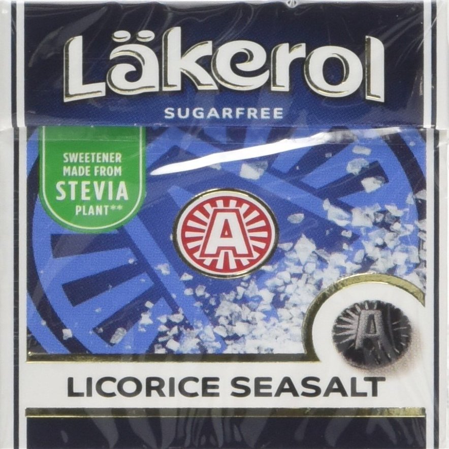 4 Boxes x 25g of Lkerol Licorice Seasalt - Stevia - Original - Swedish - Sugar Free - Liquorice - Sea Salt - Pastilles - Lozenges - Drops - Dragees - Candies - Sweets