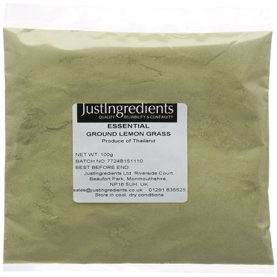 JustIngredients Essentials Lemon Grass Ground, 100 g - Pack of 5