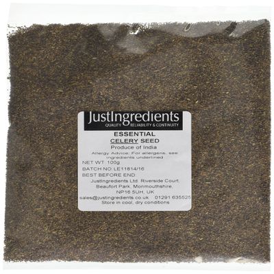 JustIngredients Essentials Celery Seeds, 100 g - Pack of 5