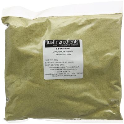 JustIngredients Essentials Fennel Ground, 500 g - Pack of 2