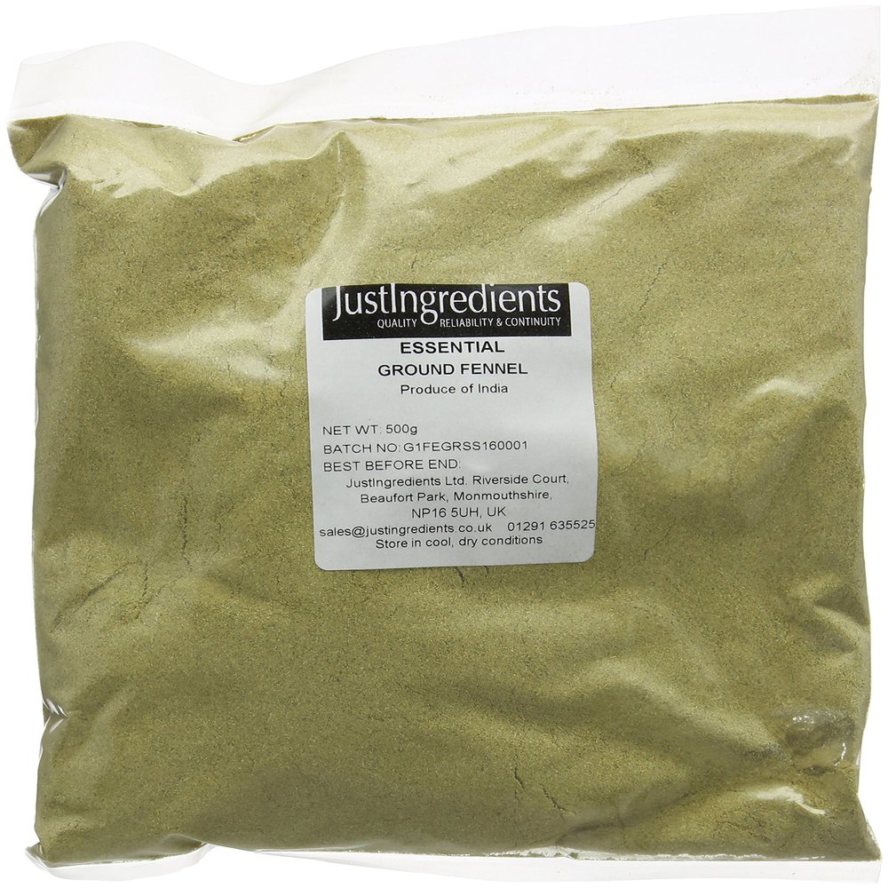 JustIngredients Essentials Fennel Ground, 500 g - Pack of 2