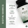 Biotin 500mcg - 120 Vegan Capsules - G&G Vitamins view 2