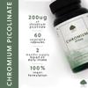 Chromium Picolinate 200mcg - 60 Vegan Capsules - Supports Sugar Metabolism - Non-GMO, Made in The UK - G&G Vitamins view 2