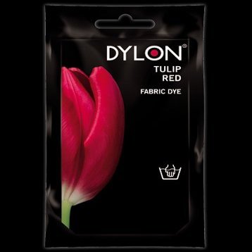 2 X 50g (gram) DYLON FABRIC DYE FOR HAND USE - IDEAL FOR DYEING SMALL ITEMS SUCH AS SOCKS, VESTS, SHORTS ETC - A VARIETY OF COLOURS/SHADES AVAILABLE INCLUDING BLACK, BLUE, GREEN, PINK, YELLOW, ORANGE, BROWN, PURPLE, RED, NAVY AND GREY (TULIP RED 36)