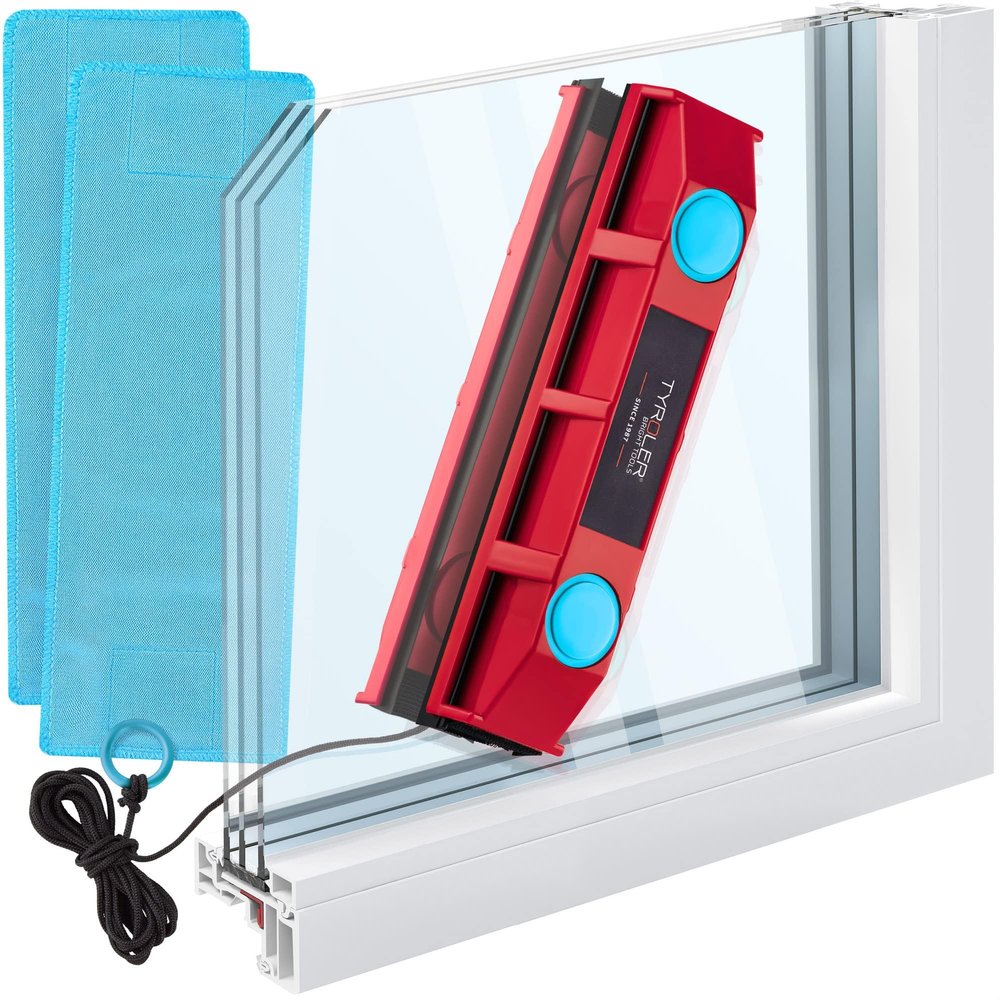 Tyroler Glider D-2 Magnetic Window Cleaner | Magnet Window Cleaners for Thin Double Glazed Windows 8-18mm Only | Double Sided Windows Cleaner Magnetic