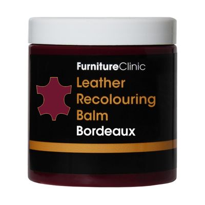 Furniture Clinic Leather Recolouring Balm - Leather Colour Restorer for Sofas, Leather Colour Repair for Faded & Scratched Leather Upholstery, Car Seats, Shoes and Clothing - 16 Colours (Bordeaux)