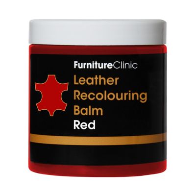 The Original Leather Recoloring Balm by Furniture Clinic - Red Leather Dye for Furniture, Couches & Car Seats - Restore Scratched, Faded, & Damaged Surfaces