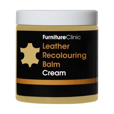 Furniture Clinic Leather Recolouring Balm - Leather Colour Restorer for Sofas, Leather Colour Repair for Faded & Scratched Leather Upholstery, Car Seats, Shoes and Clothing - 16 Colours (Cream)