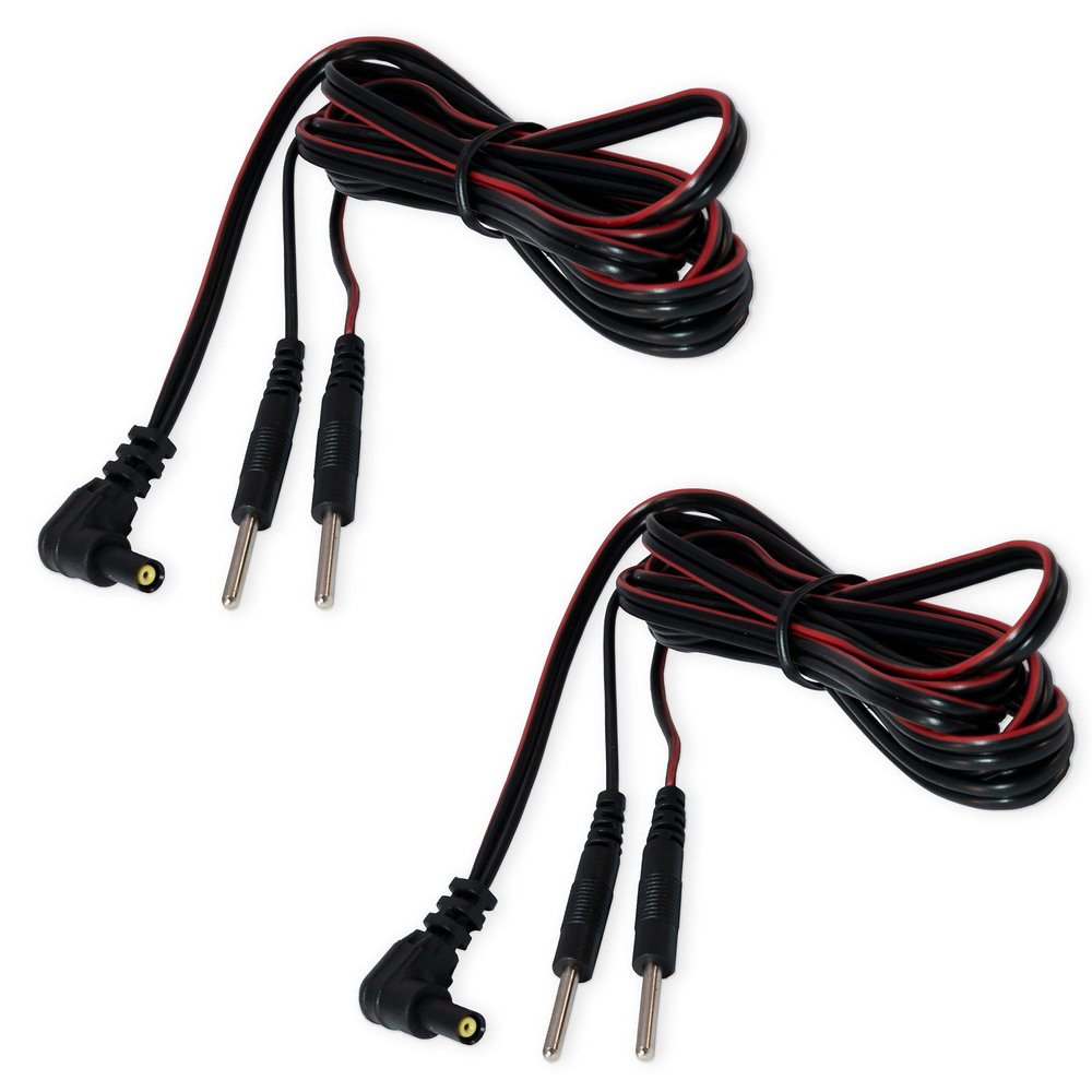 axion  2X TENS/EMS Connection Cables with 2 mm Pin  Replacement Leads for TENS Units and EMS Trainers  120 cm Length