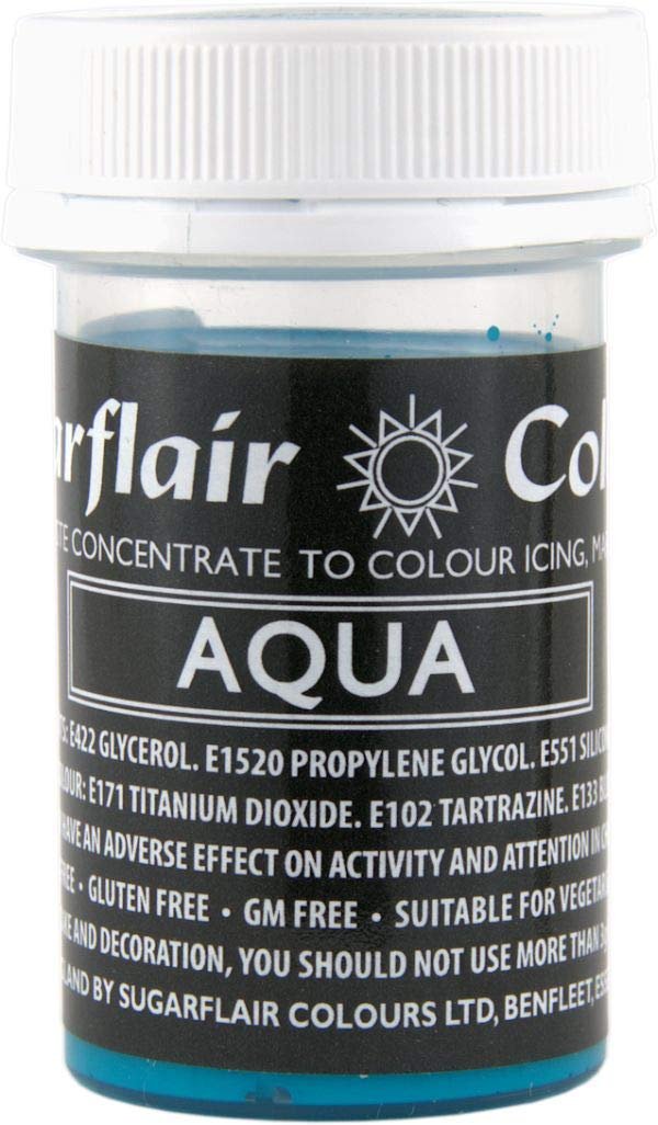 Sugarflair Pastel Paste - Aqua (Blue/Green) - Brand New Range -