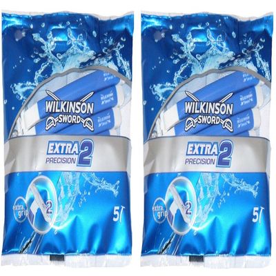 2 x 5 pack = 10 WILKINSON SWORD EXTRA 2 PRECISION - DISPOSABLE RAZOR BLADES