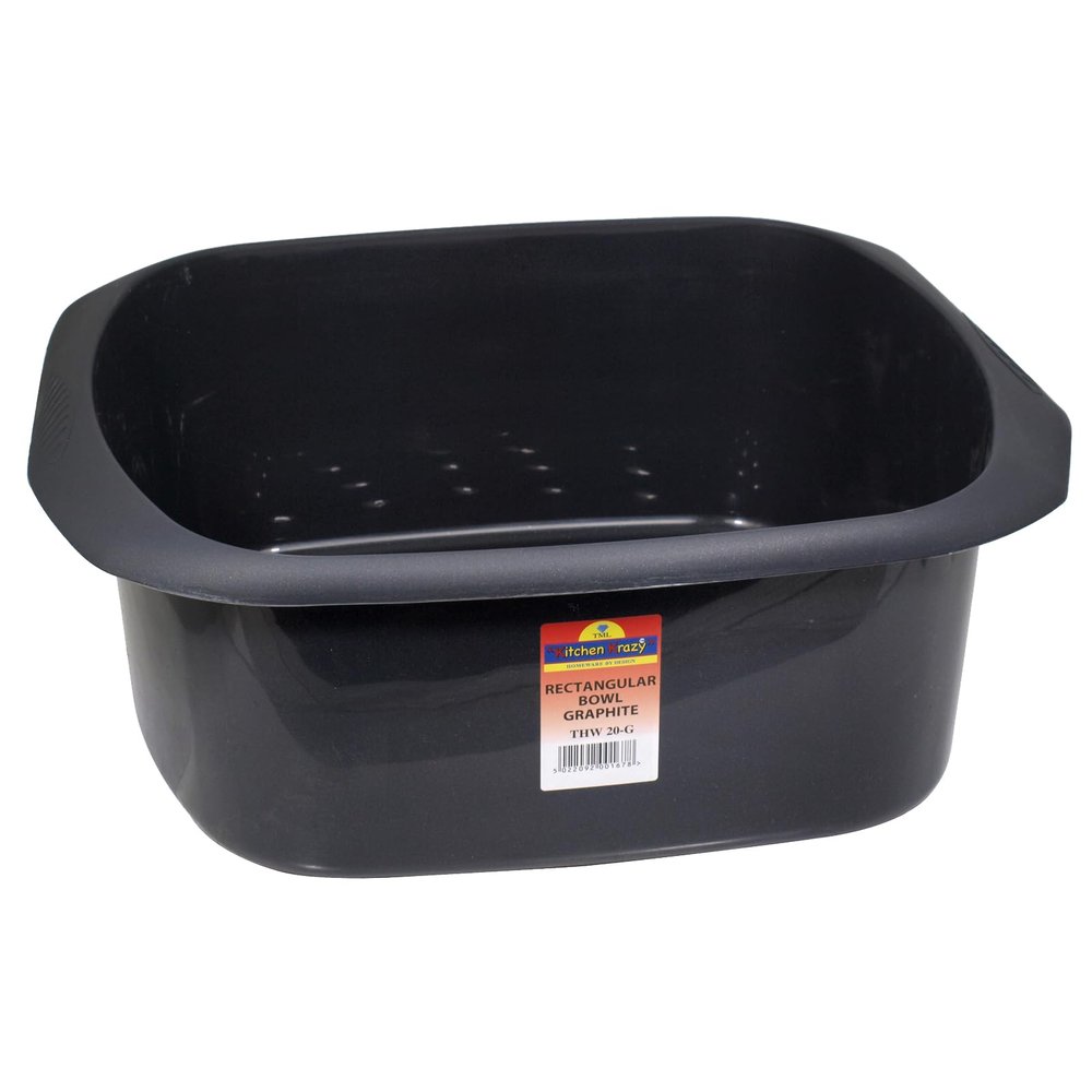 11L Litre Rectangular Washing Up Bowl Graphite Brand New Fast Postage