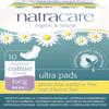 (2 Pack) Natracare Natural Ultra Pads Long Organic Cotton Cover, 10 Pads view 1