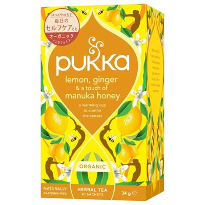 Pukka Herbs Lemon Ginger & Manuka Honey Tea Bags 20 pack
