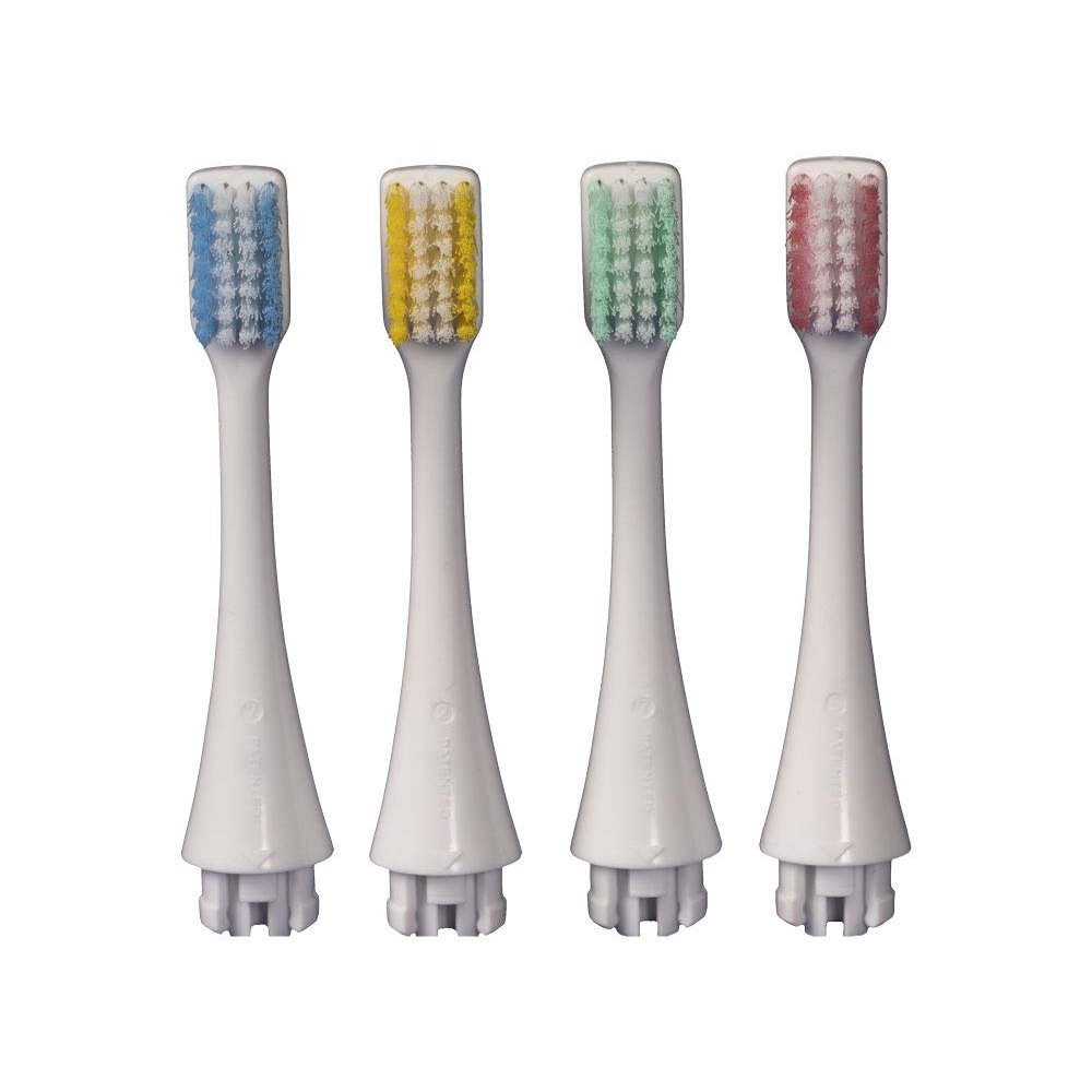 4 Spare Brushes (Medium bristles) for Broxo OraBrush, Broxodent, Mechanical & Sonic toothbrushes, Delivered with The Arkebion Card Cover Dedicated to RFID Data Protection