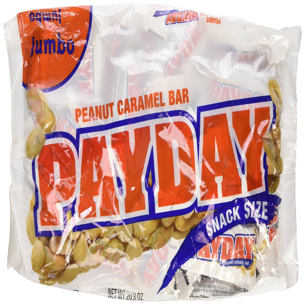 PayDay Peanut Caramel Snack-Size Bars| Jumbo Bag| 20.3-Ounce Bag (Pack of 3)