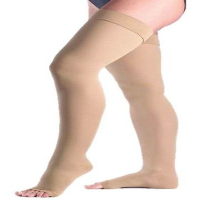 Ability Superstore Compression Stockings Class III Thigh Length Open Toe Extra Large