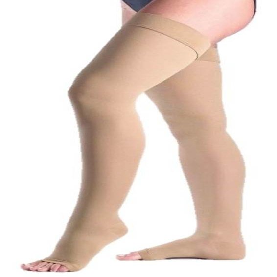 Ability Superstore Compression Stockings Class III Thigh Length Open Toe Extra Large