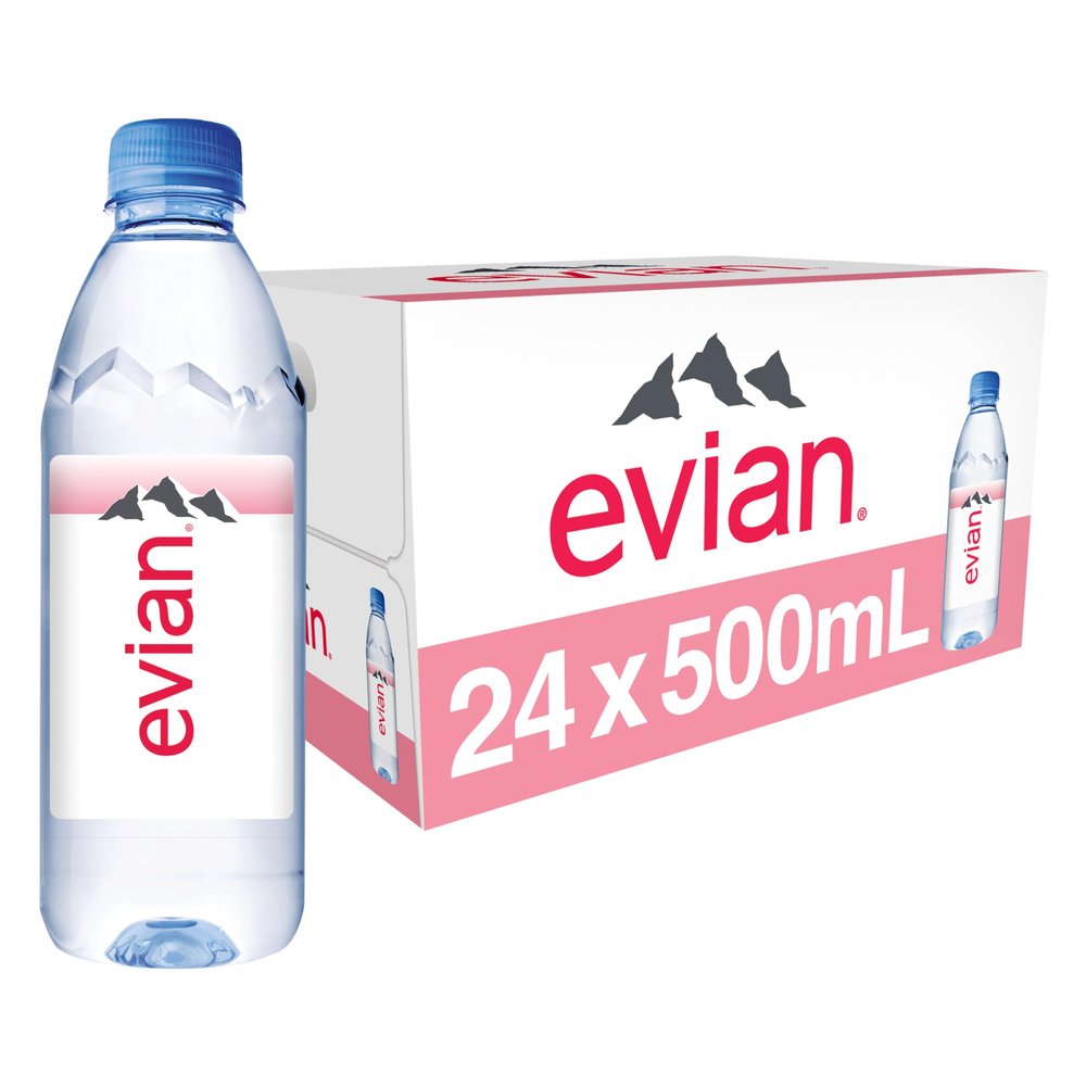 Evian Prestige Still Mineral Water, 24 x 0.5 Litre