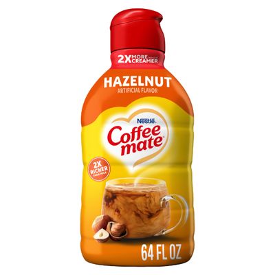Coffee mate Hazelnut Flavored Coffee Creamer Non-Dairy Gluten-Free, 64 FL OZ (1.89L)