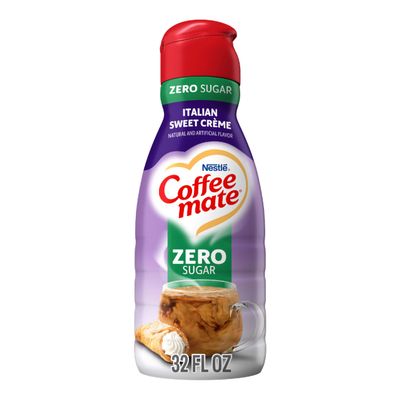 Nestle Coffee Mate Non Dairy Zero Sugar Italian Sweet Creme Liquid Coffee Creamer Sugar Free, 946ml