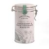 Cartwright & Butler Strawberry and White Chocolate Biscuits Tin | Embossed Clip-Lid Tin | Crisp and Crumbly | No Artificial Flavours or Preservatives | Perfect Gift - Strawberry and White Chocolate view 1