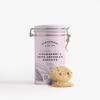 Cartwright & Butler Strawberry and White Chocolate Biscuits Tin | Embossed Clip-Lid Tin | Crisp and Crumbly | No Artificial Flavours or Preservatives | Perfect Gift - Strawberry and White Chocolate view 2