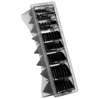 Wahl Plastic Comb Attachments for Standard Multi Cut Clippers, Durable Plastic Combs, Set of 8, Easy Organisation, Clipper Guide Combs, Additional Cutting Lengths, Black
