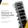 Wahl Plastic Comb Attachments for Standard Multi Cut Clippers, Durable Plastic Combs, Set of 8, Easy Organisation, Clipper Guide Combs, Additional Cutting Lengths, Black view 2