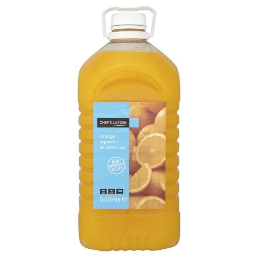 Chef's Larder Orange Squash No Added Sugar 5 Litres (Pack of 2)