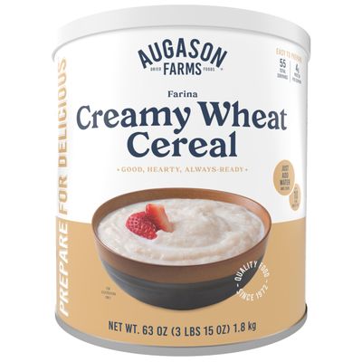 Augason Farms Creamy Wheat Cereal #10 Can, 65 oz