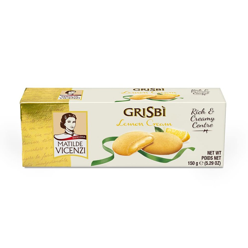 Grisb 3x Vicenzi Grisbi Lemon Biscuits Cookies 150g
