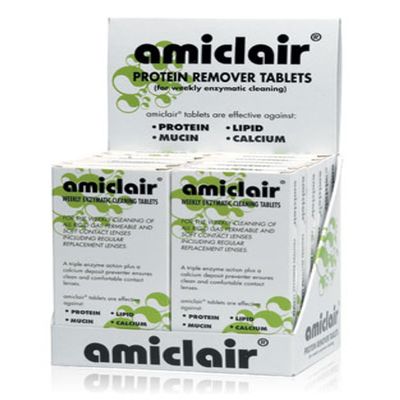 Amiclair Weekly Enzymatic Protein Remover Contact Lens Cleaning Tablets (Refill Pack 24 Tablets)
