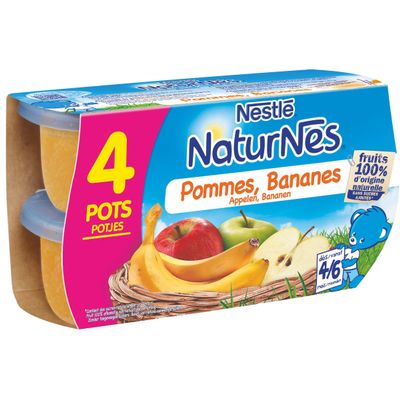 Nestl baby naturnes stewed apples bananas -lot -from 4 4/6 months