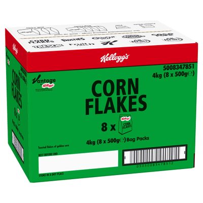 Kellogg's Corn Flakes Bag Pack 8 x 500g