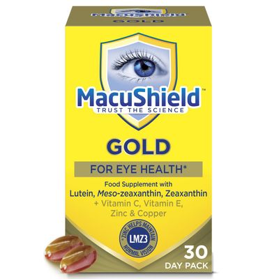 MacuShield Gold 30-Day Pack, Eye Health Supplement* with Lutein, Zeaxanthin and Meso-zeaxanthin, as Well as Zinc which Helps Support Normal Vision